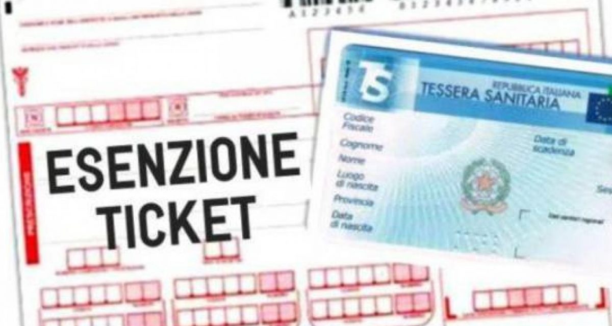 ESENZIONE TICKET SANITARI – NOVITA’