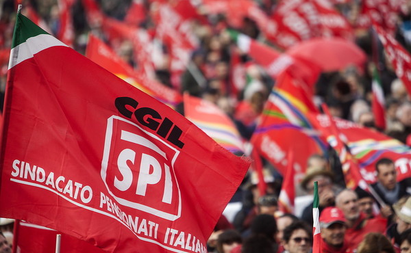 attivo spi cgil torino in preparazione manifestazione 7 ottobre 2023 roma