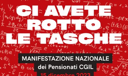 Manifestazione Spi Cgil 15 dicembre Roma