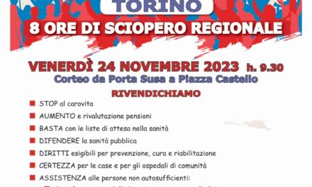 TORINO 8 ORE DI SCIOPERO REGIONALE