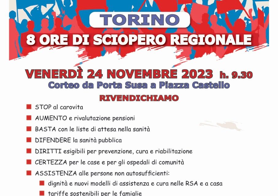 TORINO 8 ORE DI SCIOPERO REGIONALE